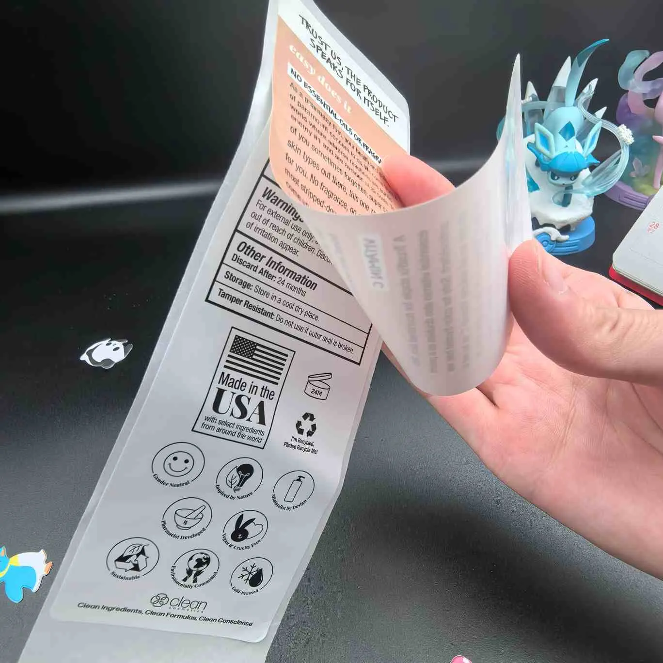 Wielowarstwowe dla etykiet kosmetycznych